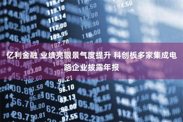 亿利金融 业绩亮眼景气度提升 科创板多家集成电路企业披露年报